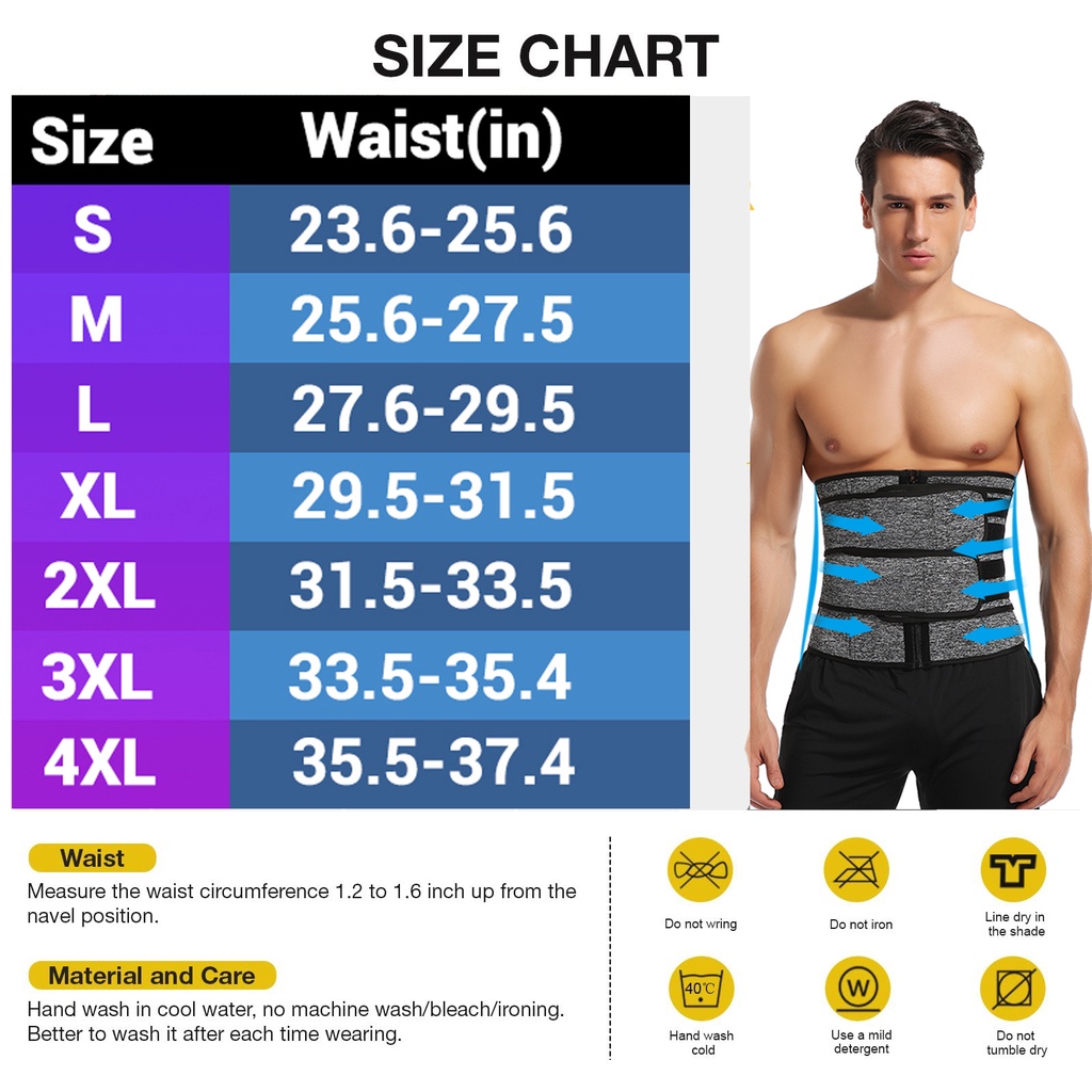 OLA Men Waist Trainer Burn Calorie Waist Trimmer for Men Tummy Control