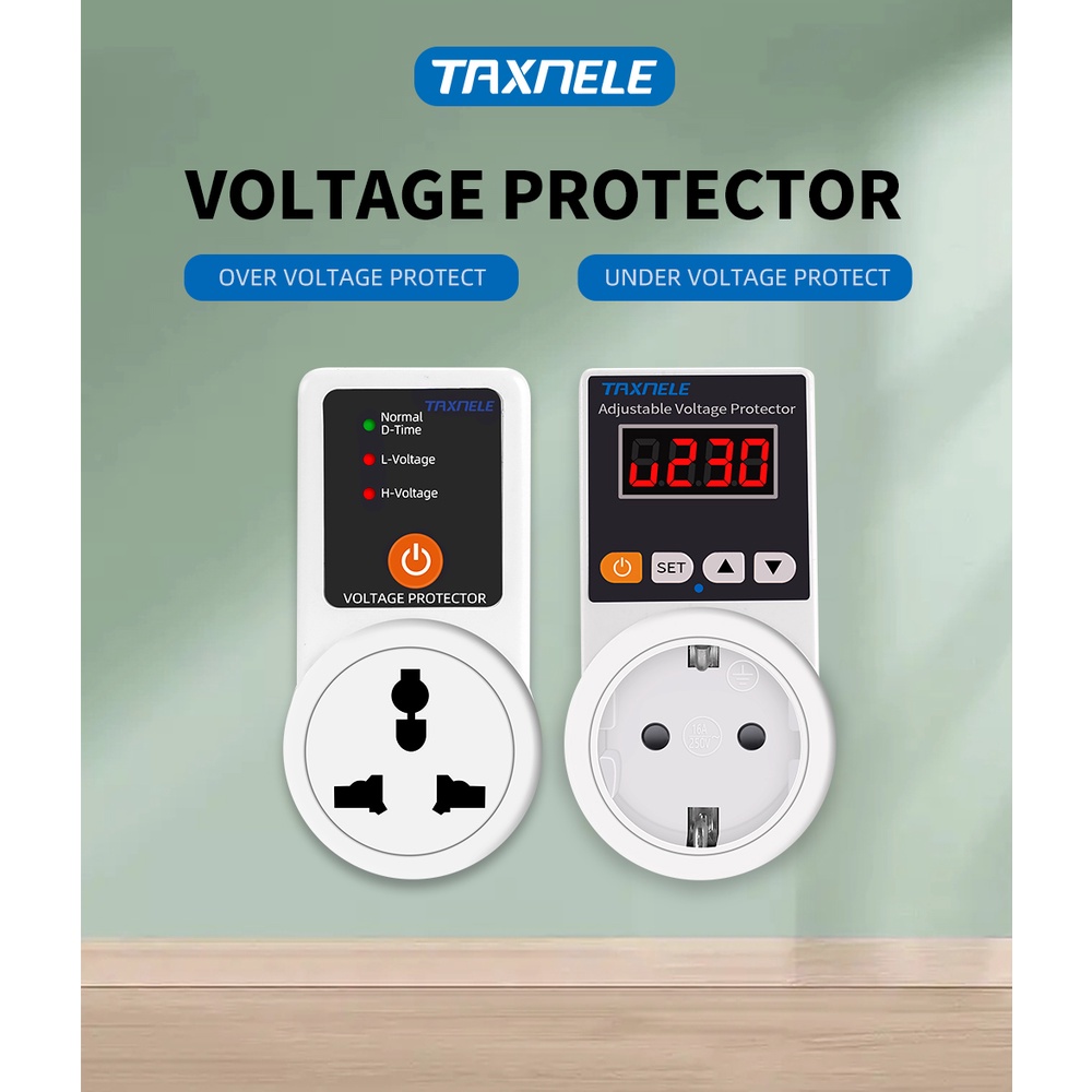 Automatic Voltage Protector Socket AC 220V Adjustable 16A Power Surge