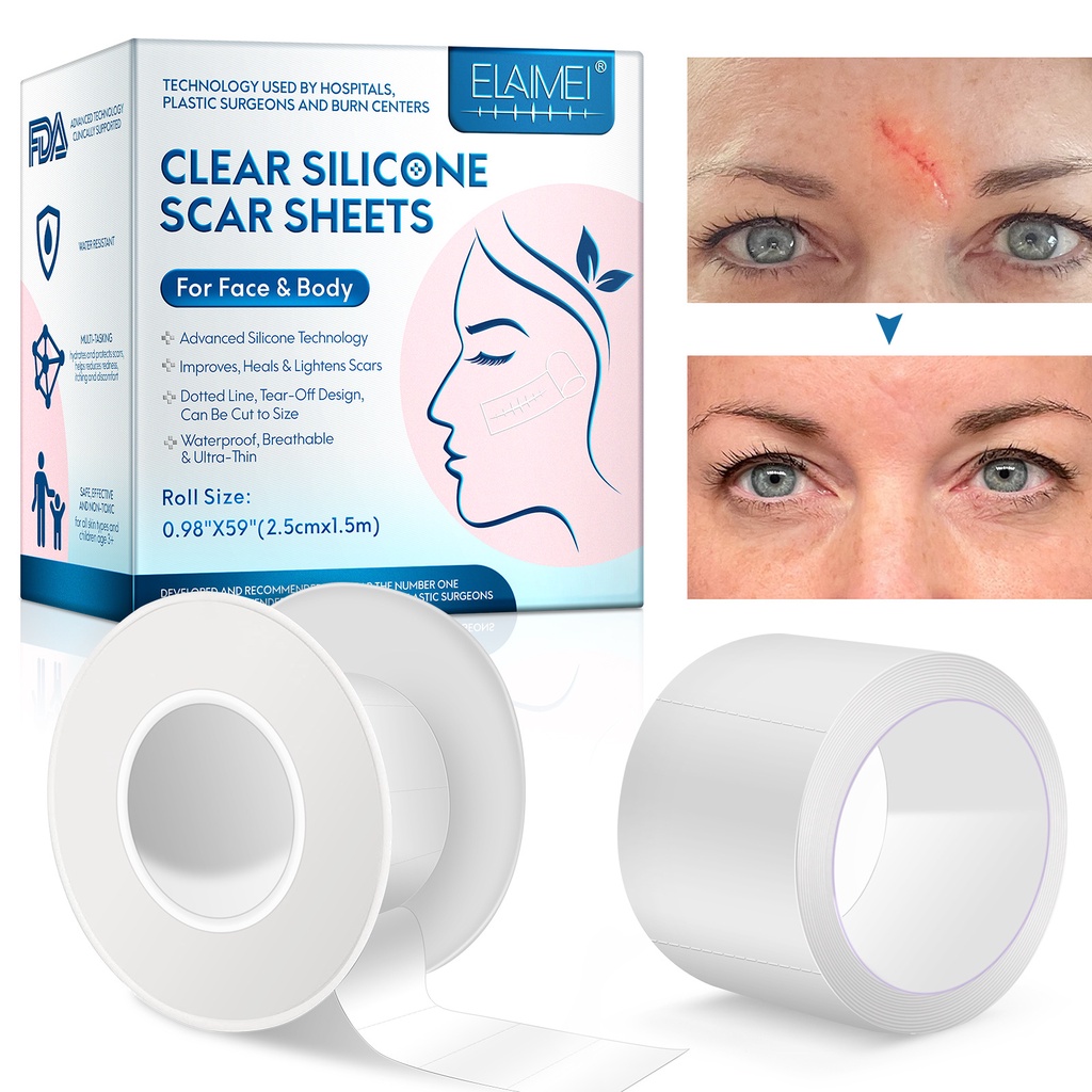 Skin Tone Scar Sticker Silicone Scars Removal Patch Sheet Burn Repair ...