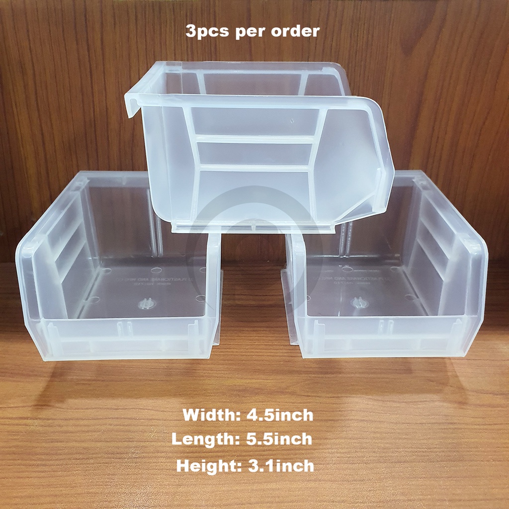3J Plasticworld #710 Small Plastic Stackable Desk Bin Organizer ...