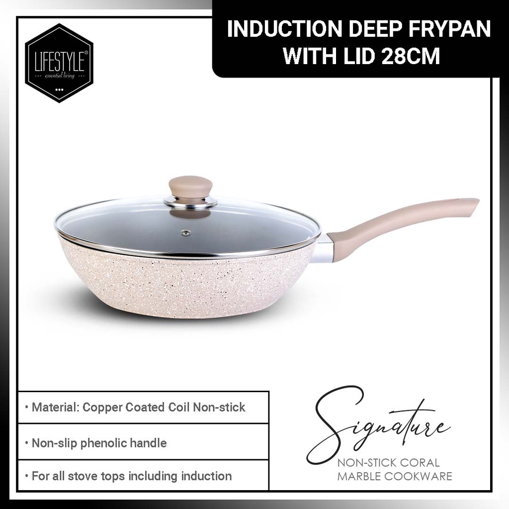 Lifestyle Cookware Signature 28 Cm Induction Ready Deep Frypan