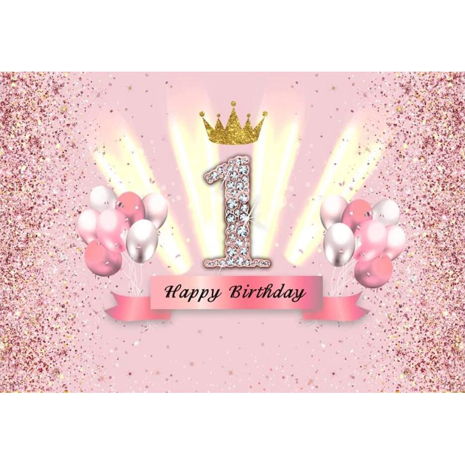 Jenich Geburtstag Deko Banner 'Happy 1th Birthday' In Rosa – Perfekt Für Den Ersten Mädchengeburtstag