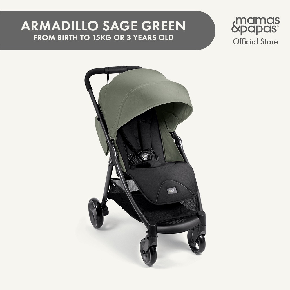 Mamas and Papas Armadillo One Hand Fold All in One Stroller for Baby Sage Green Shopee Philippines