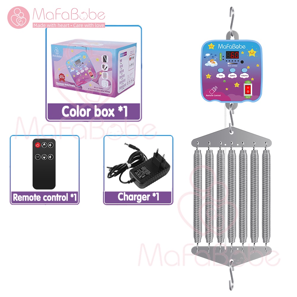 MaFaBabe Cradle Set With Remote Control Safe Baby Cradle/Duyan/Hammock ...