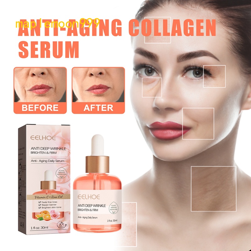 30ml serum anti wrinkle deep rose oil VC essence Anti-aging improves ...