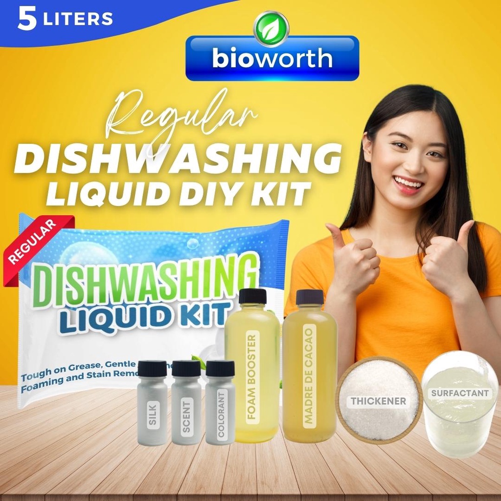 Bioworth Regular Dishwashing Liquid Kit 5 Liters Dish Soap Extra