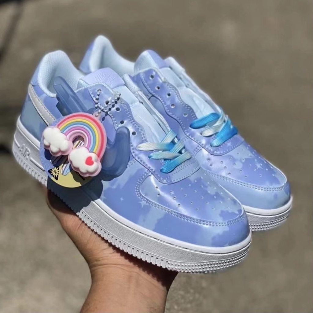 BLUE Color for UV Changing Color Air Force 1 AF1 UV Reactive Blue Shoes