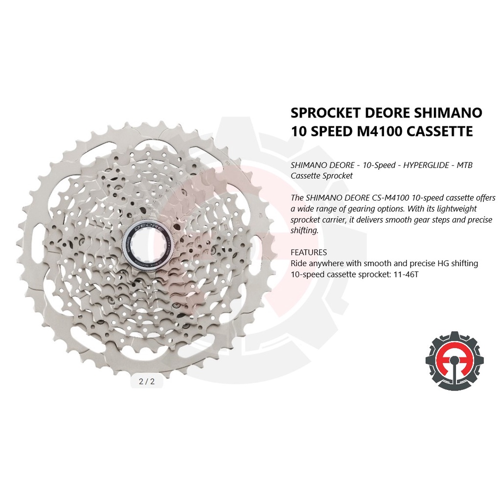 Cassette Sprocket Shimano M4100 Deore 10 Speed Cassette M6100 Jual
