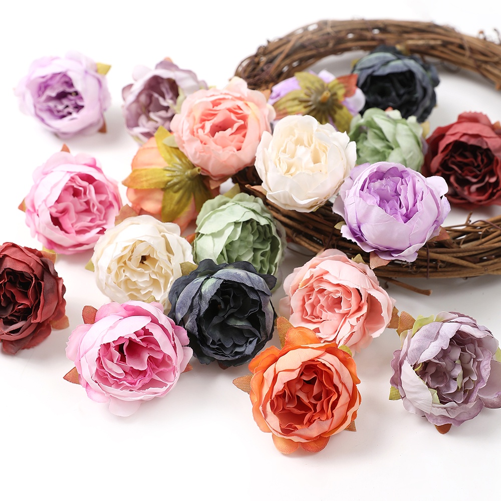 1PCS Rose Artificial Flower 4.5cm Fake Flower For Home Room Decor