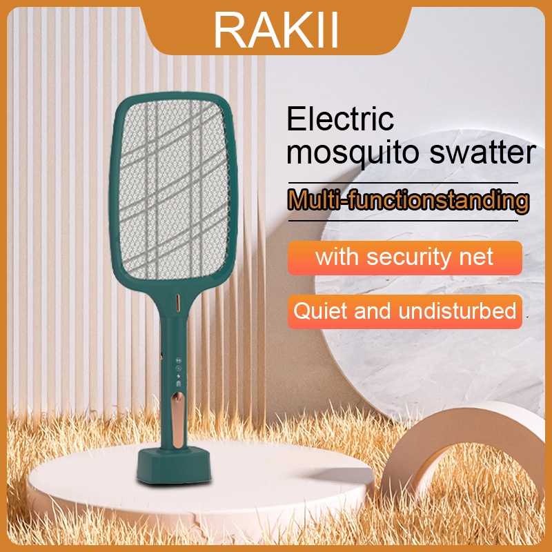 Electric mosquito swatter rechargeable 2 In 1 high voltage high ...