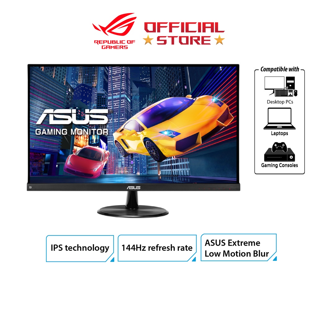 Asus VP249QGR 23.8" Full HD, 1920x1080, Frameless, 1ms MPRT, 144Hz