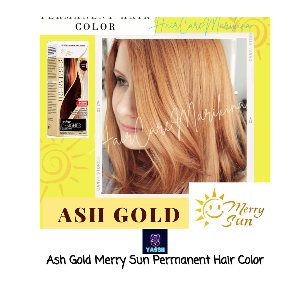 Ash Gold Merry Sun Permanent Hair Color YAssh11 Shopee Philippines