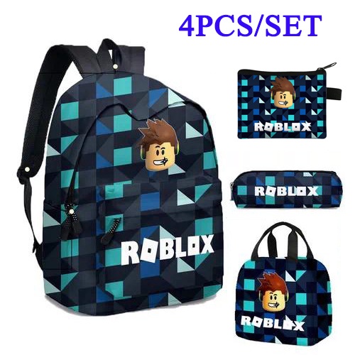 Student School Backpack Lunch Box Set Roblox Cartoon/Kids/Set + Back Lunch Box+Change Purse