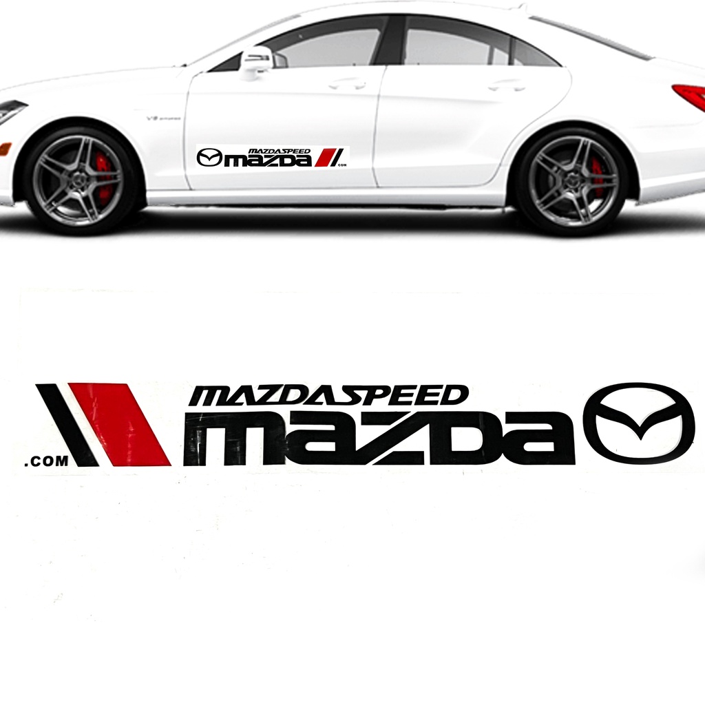 Mazda Speed 2pcs Car logo Universal Styling Door Side Sticker Long ...