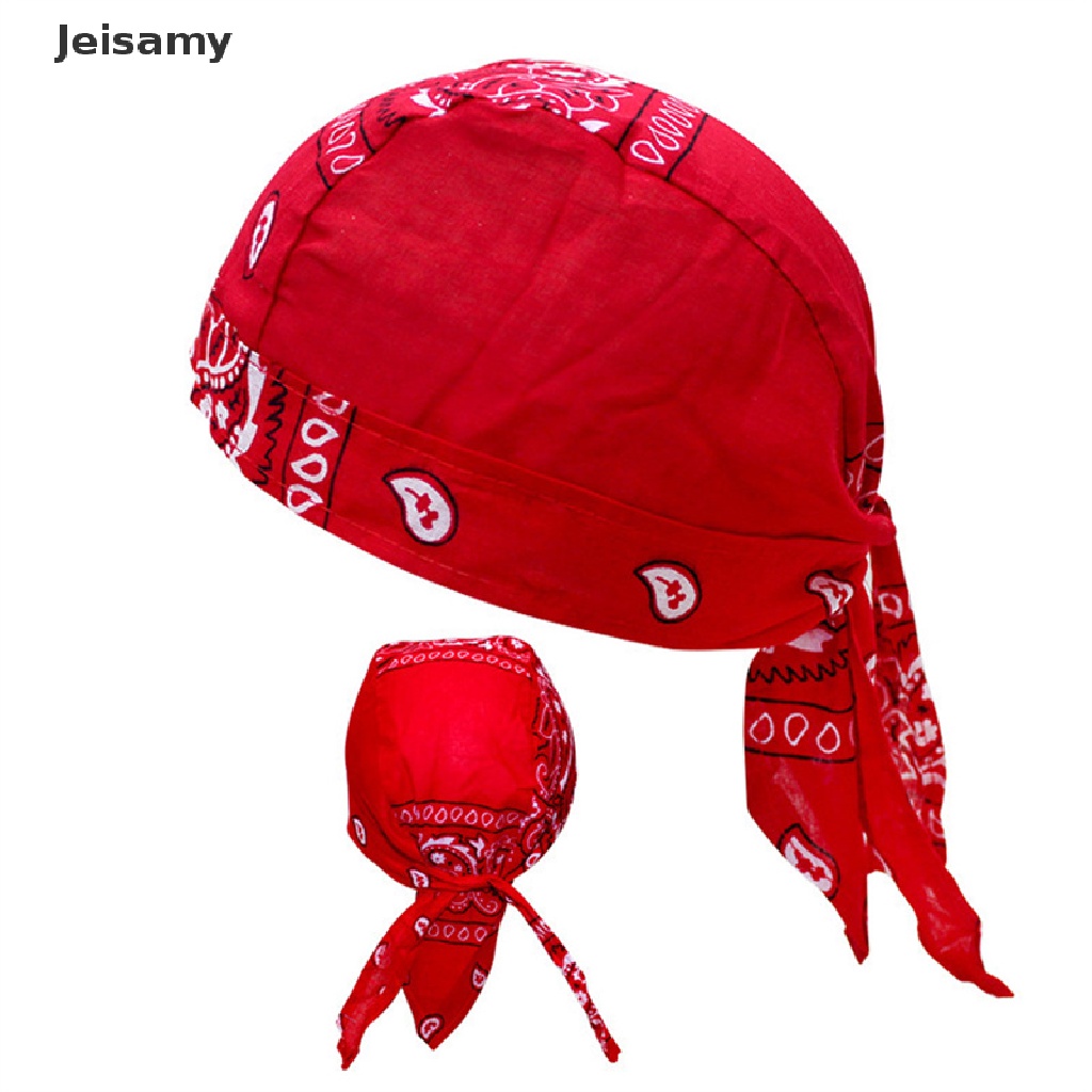 [Jei] Women Men Bandana Hat Cotton Unisex Durag Print Cap Fashion ...