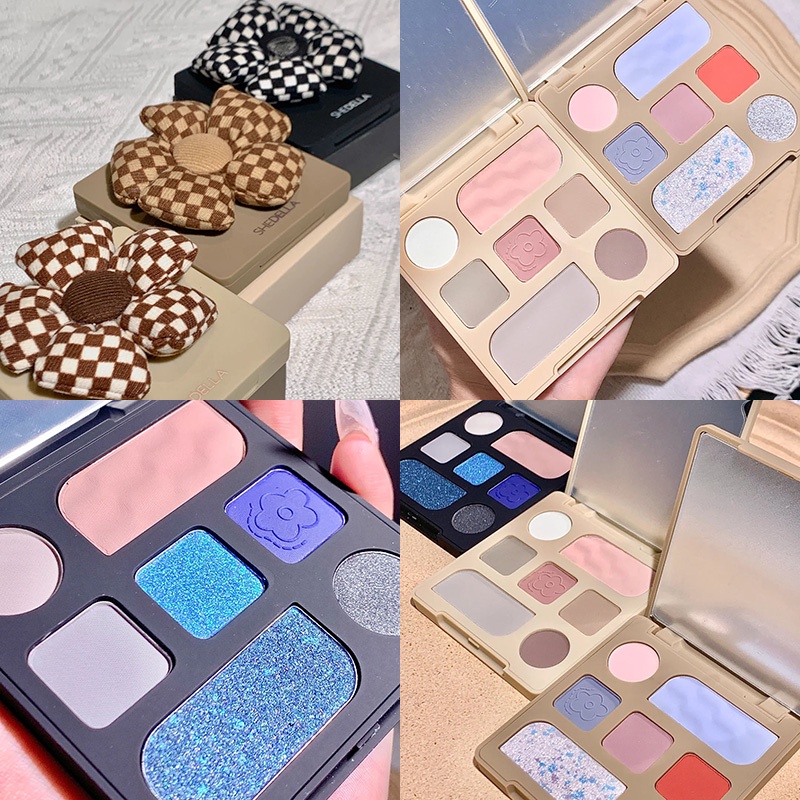Shedella Matte Pearl Seven color blush Highlight All in One Plate ...