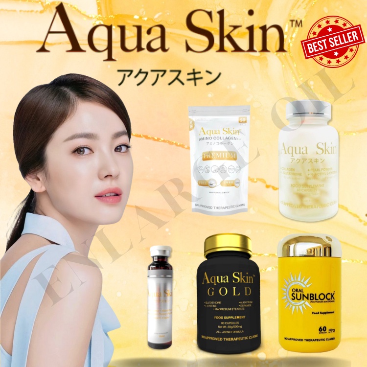 Aqua Skin Whitening Capsule Glutathione Collagen 100% Authentic for  Whitening Skin Anti Aging | Shopee Philippines