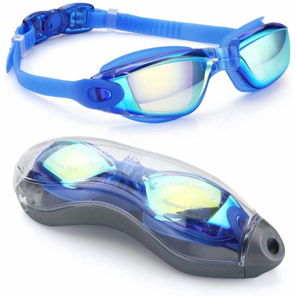 Electroplating Swimming Goggles UV Protection Anti Fog for Men