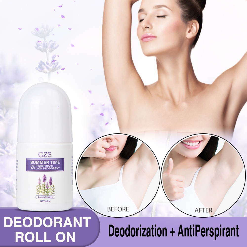 GZE Anti Perspirant Deodorant Roll On Fresh Lavender aluminum chloride Whitening antibacterial
