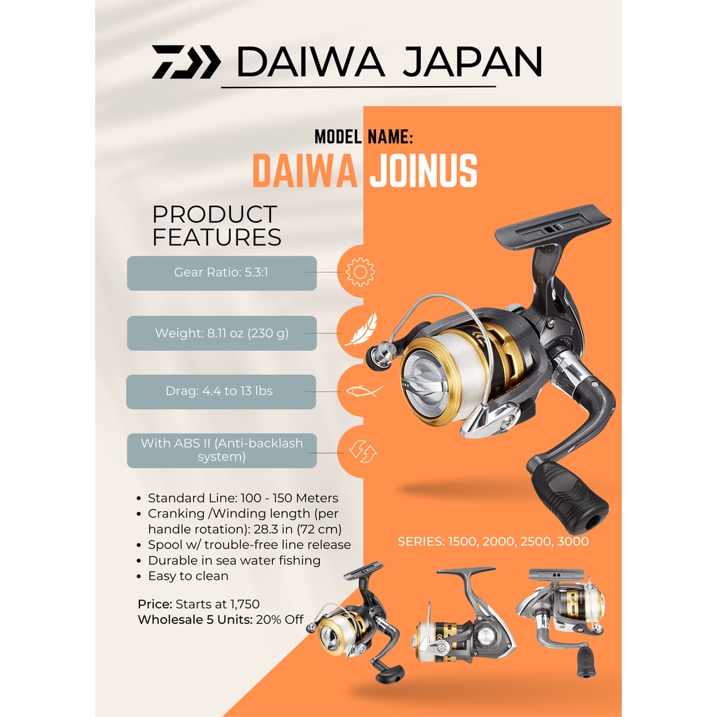 ORIGINAL JAPAN DAIWA JOINUS - Offshore Casting Reel (For