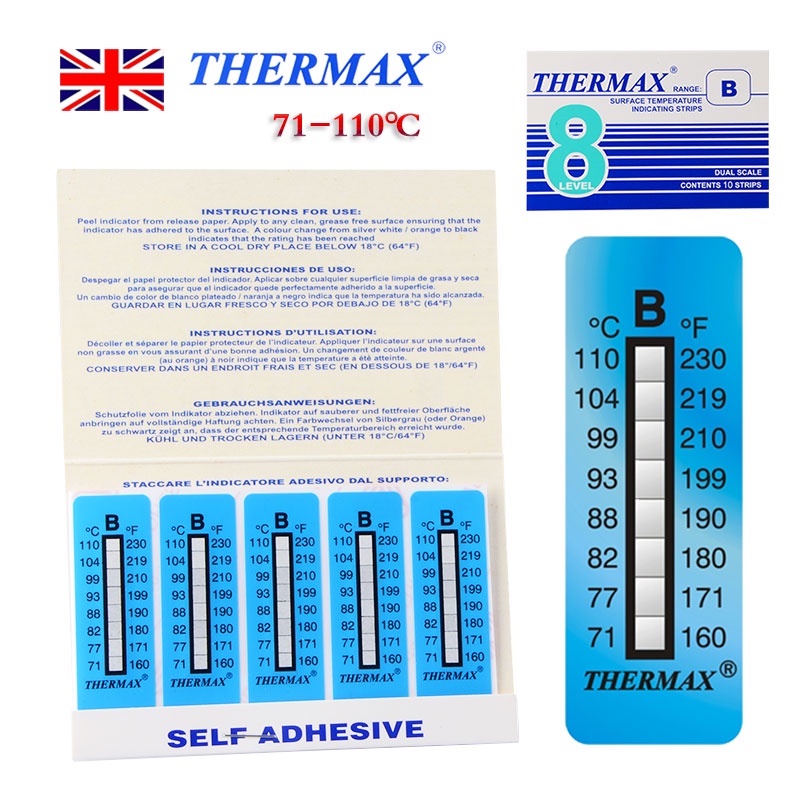 Temperature Sticker Measuring Paper British THERMAX Heat-sensitive ...