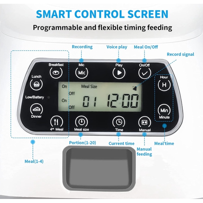 New 3.5L Automatic Pet Feeder Smart Elf Food Dispenser for Cats Dogs