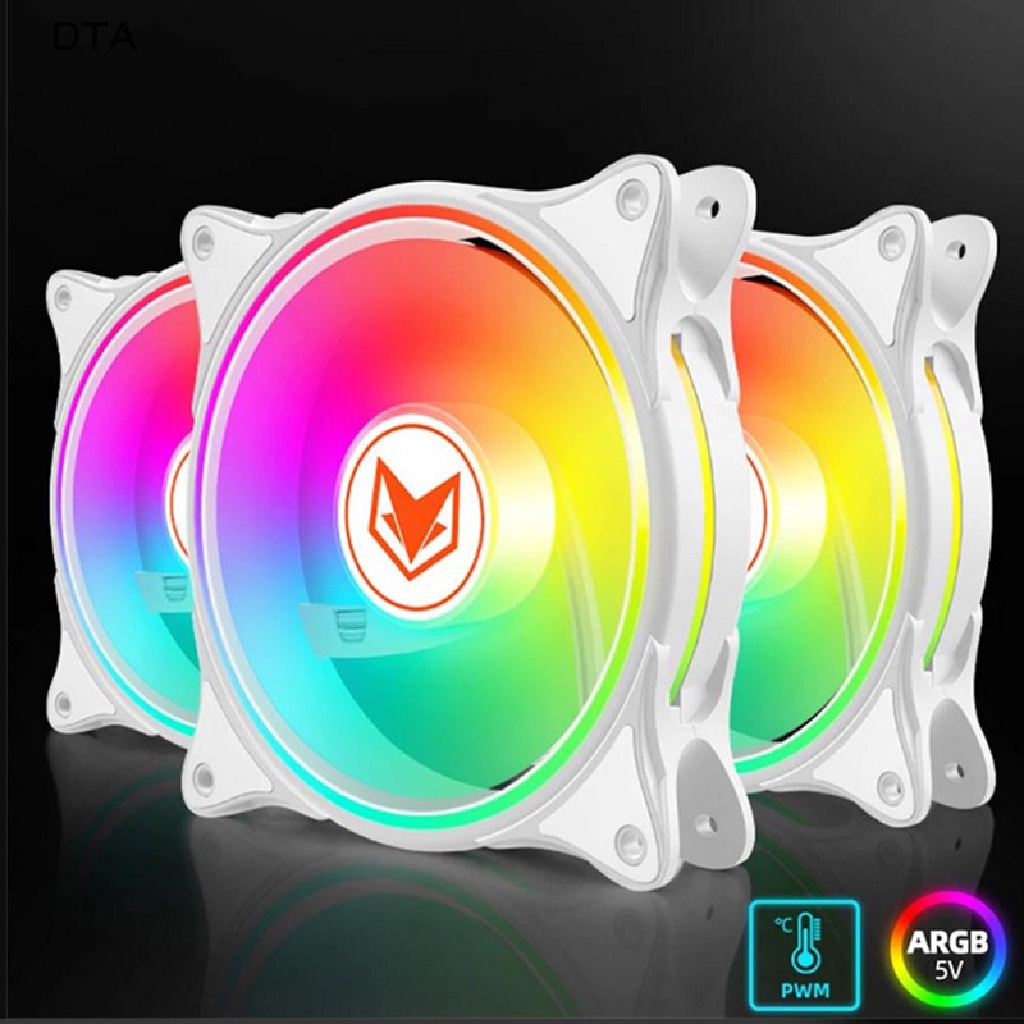 DTA 120mm RGB ARGB Fan Cooler PWM 4PIN 5V 3PIN Ventilator Hydraulic ...