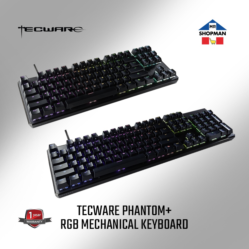 Tecware Phantom+ 87 / 104 Keys RGB Wired Hot Swappable Mechanical ...