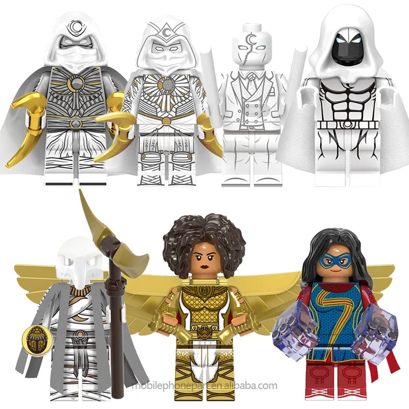Super Heroes Moon Knight Khonsu Layla Mini Building Block Figure Toys