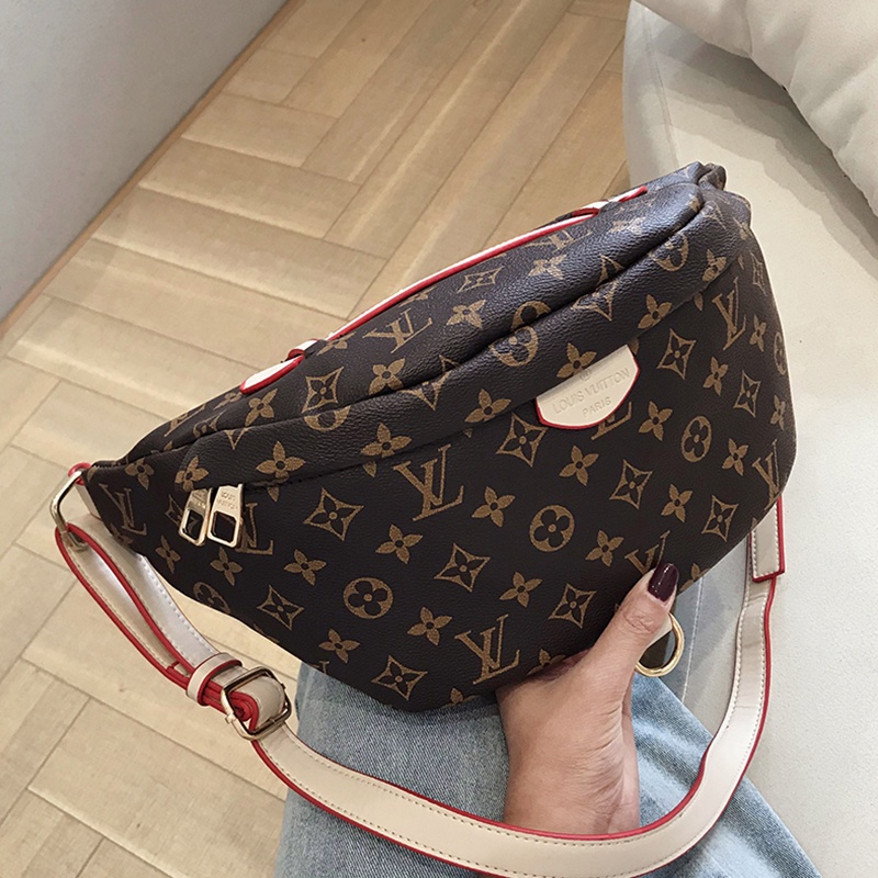 LlV Belt Bag Women Crossbody Large Leather Shoulder Bag Casual Waist