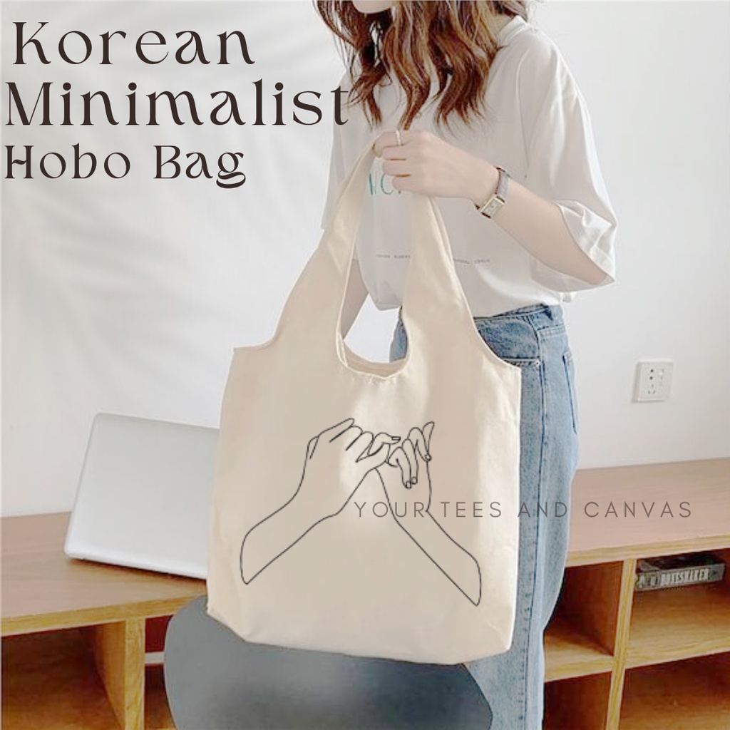 Korean minimalist Shopping Bag / Small Hobo bag Shopee Philippines