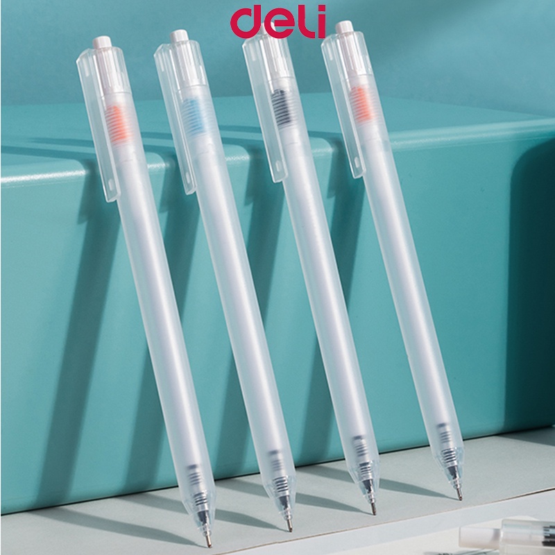 Deli Press Gel Pen 0.38mm Black Signature Pen Student Stationery School
