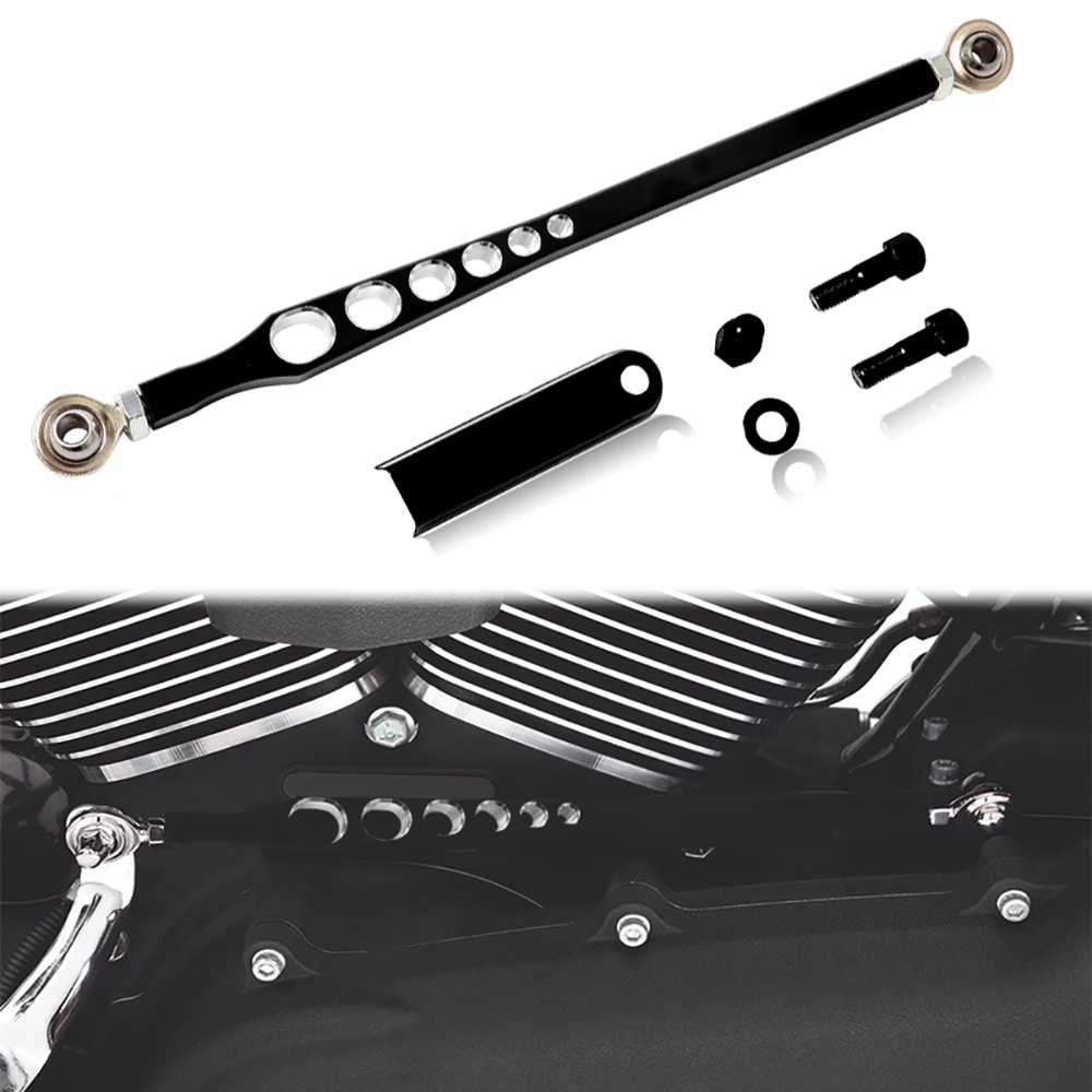Motorcycle Black Gear Shift Linkage Lever 6 Holes Aluminum For Harley