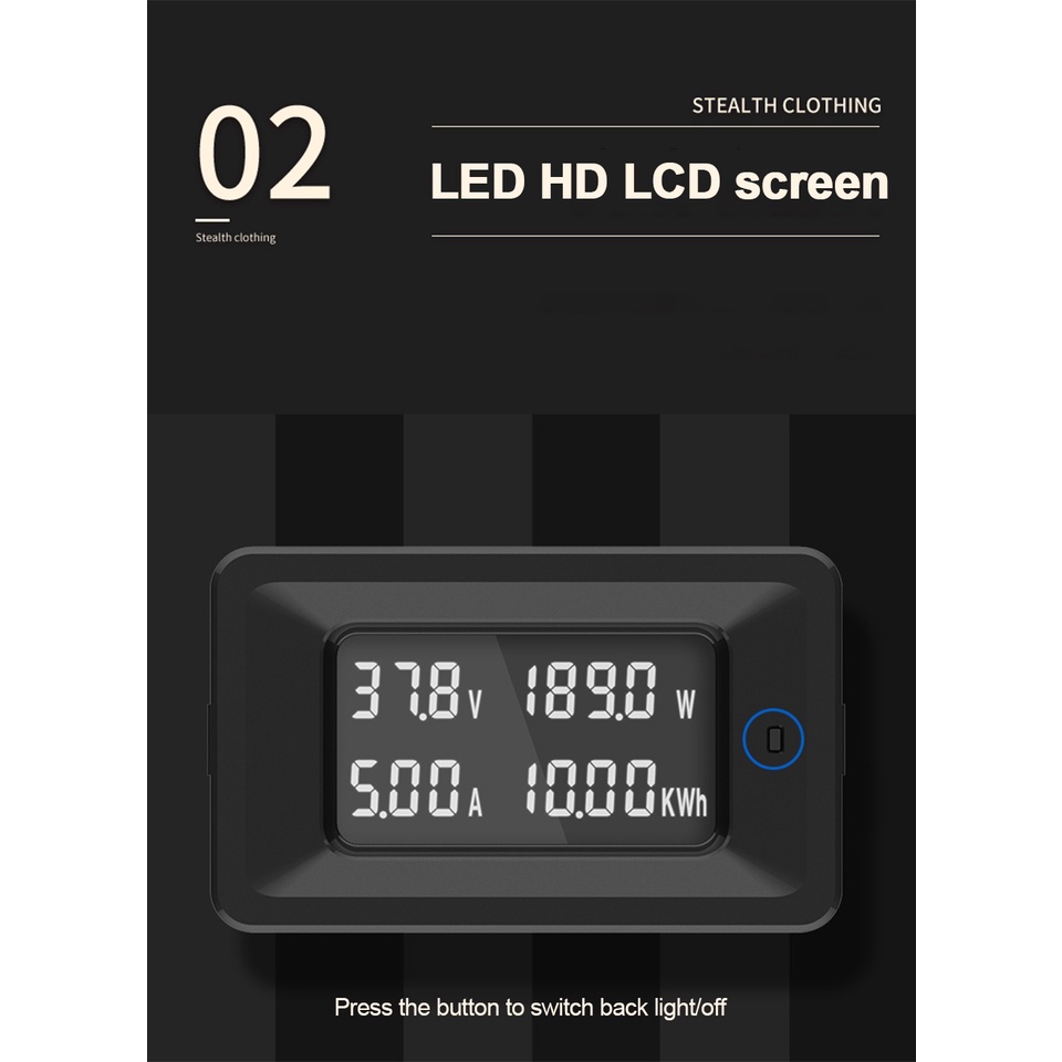 20/50/100A DC Voltmeter Digital Ammeter Voltage Current Power ...