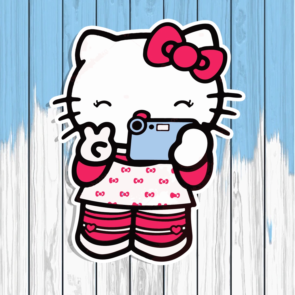 3/3 Hello Kitty Waterproof Peeker Vinyl Sticker for tumbler Decal ...