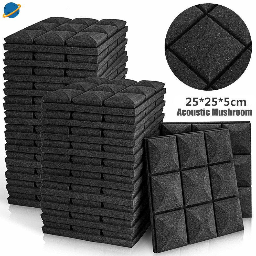 12 Pack 25*25*5cm Durable Soundproofing Soundproof Foam Studio Foams ...