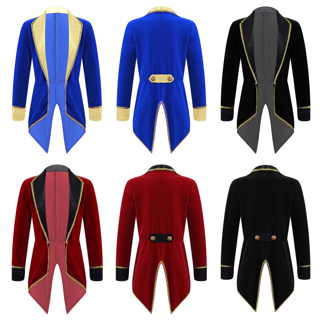 Kids Girls Showman Costume Lapel Collar Long Sleeves Tuxedo Coat for Role Play Party Performance Shopee Philippines