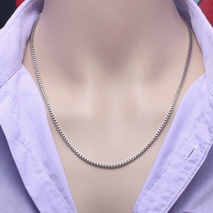 New Basic Chain Men and Women Necklace Stainless Steel Box Chain Not ...