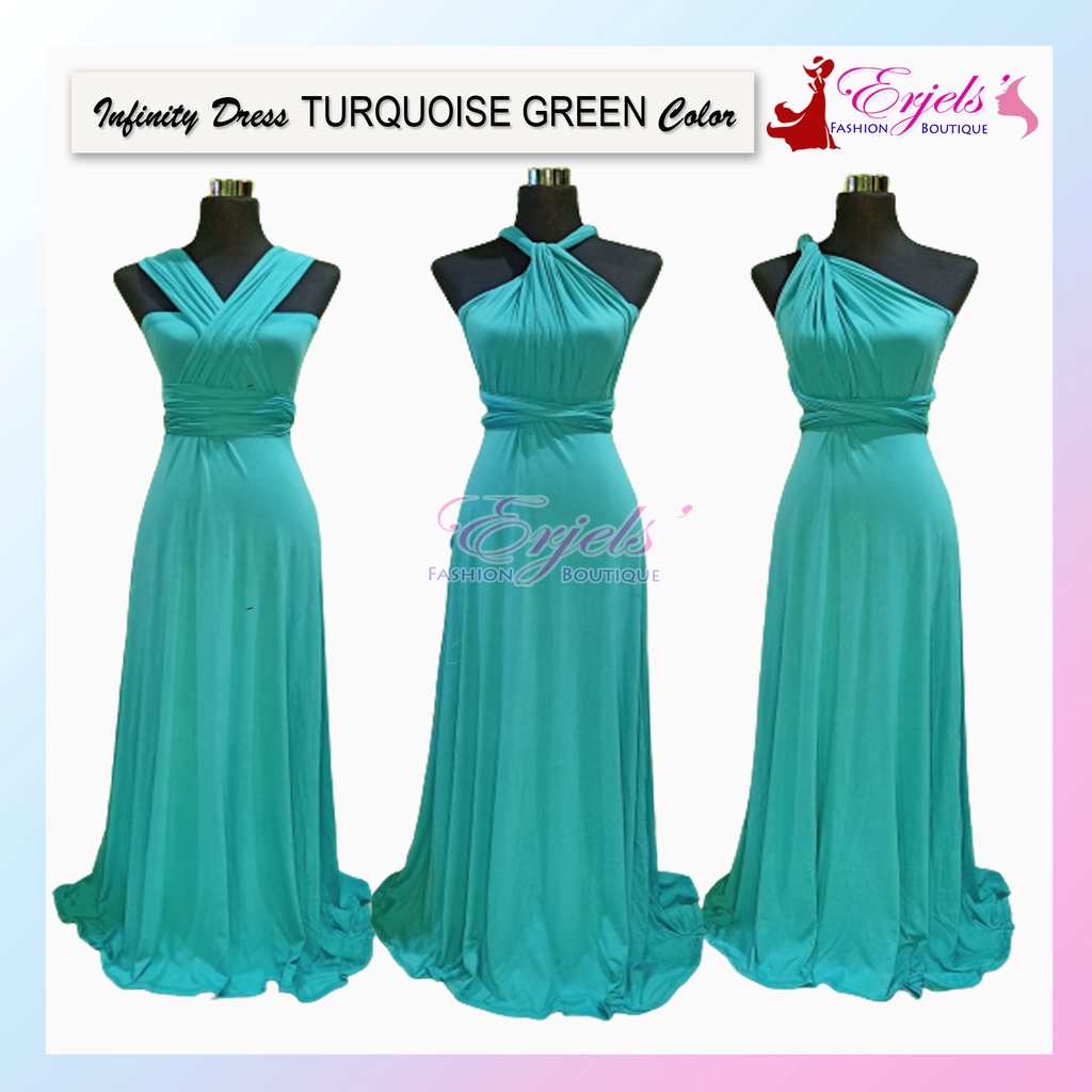 Turquoise green 2024 infinity dress