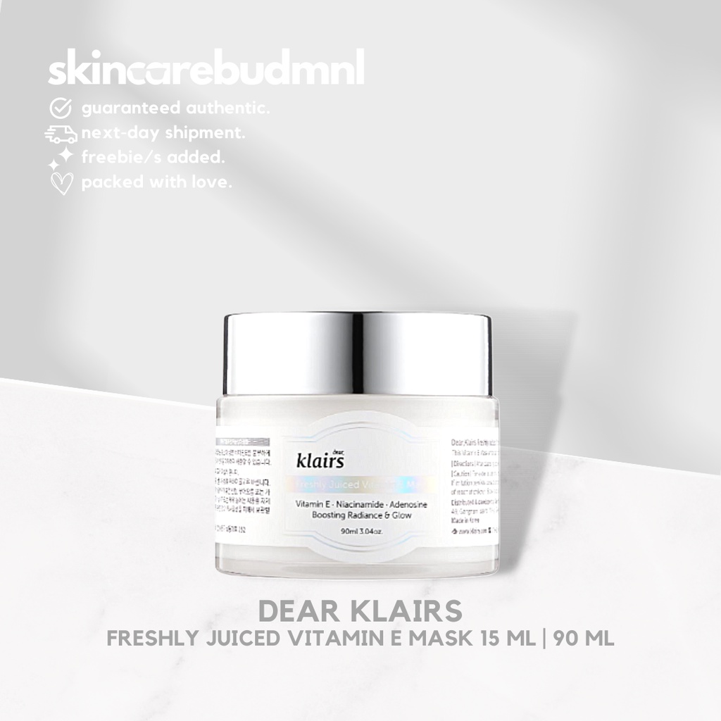 Dear Klairs Freshly Juiced Vitamin E Mask 90ml/15ml by skincarebudmnl ...