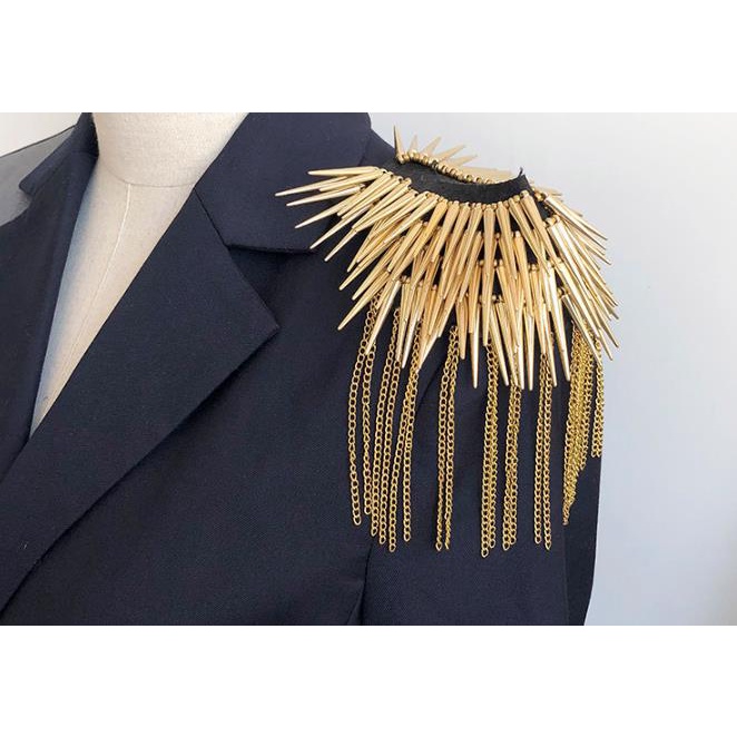 1 Pair of Shoulder Epaulet Shoulder Rivet Tassel Epaulet Board Link ...