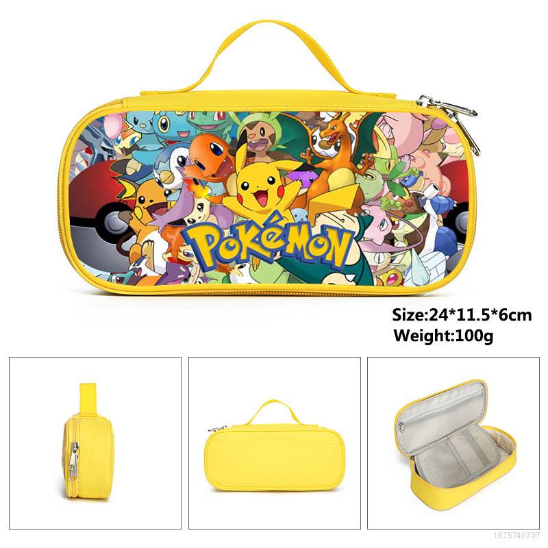 pehl Pikachu Pencil Case Stationery Pouch High Capacity Cartoon Pokemon ...