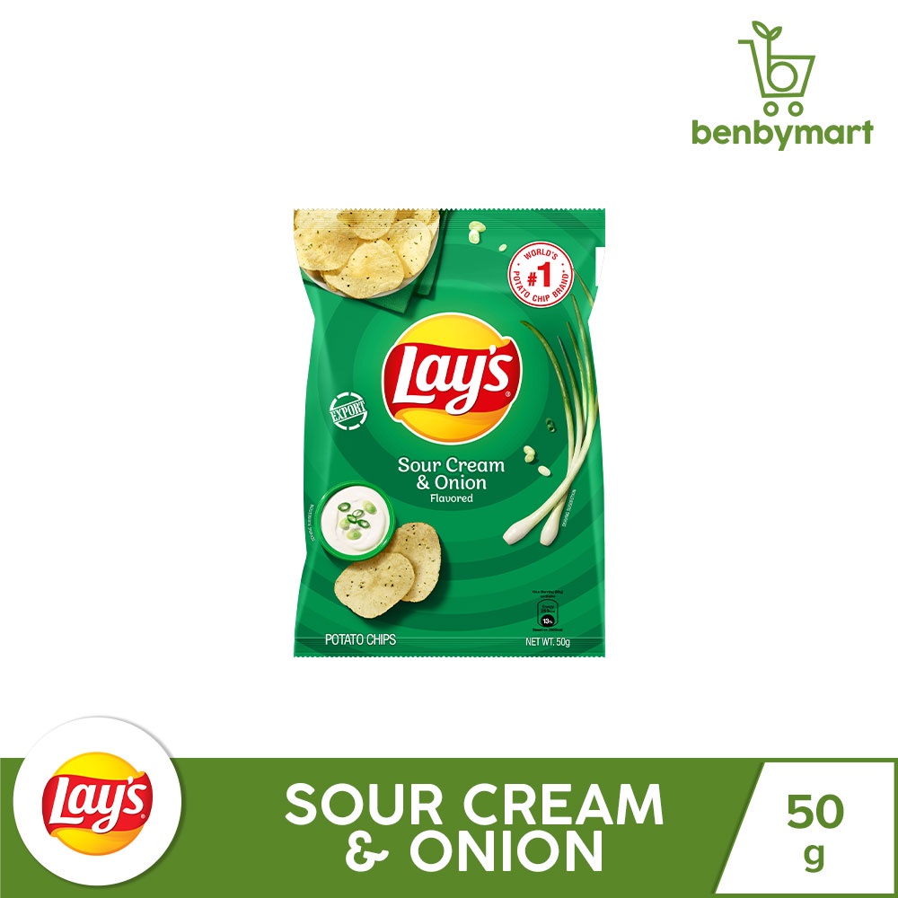Lay's Sour Cream & Herbs 50g (Lay's SCO 50g) Potato Chips Shopee