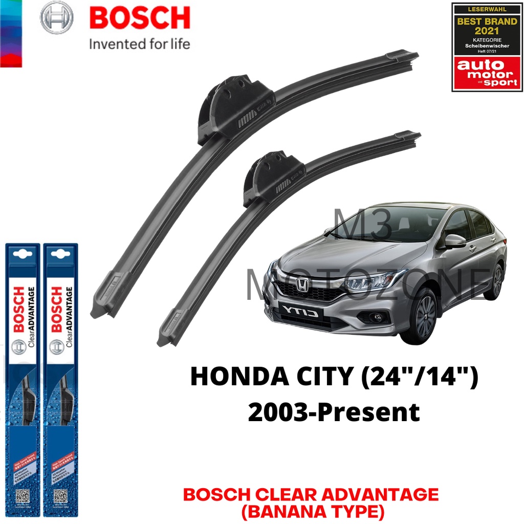 2008 Windshield Wiper 2 Bosch Clear Advantage Wiper Blade Size 24 & 20 Front Left And Right 24 In Wiper Blade - Foto 9