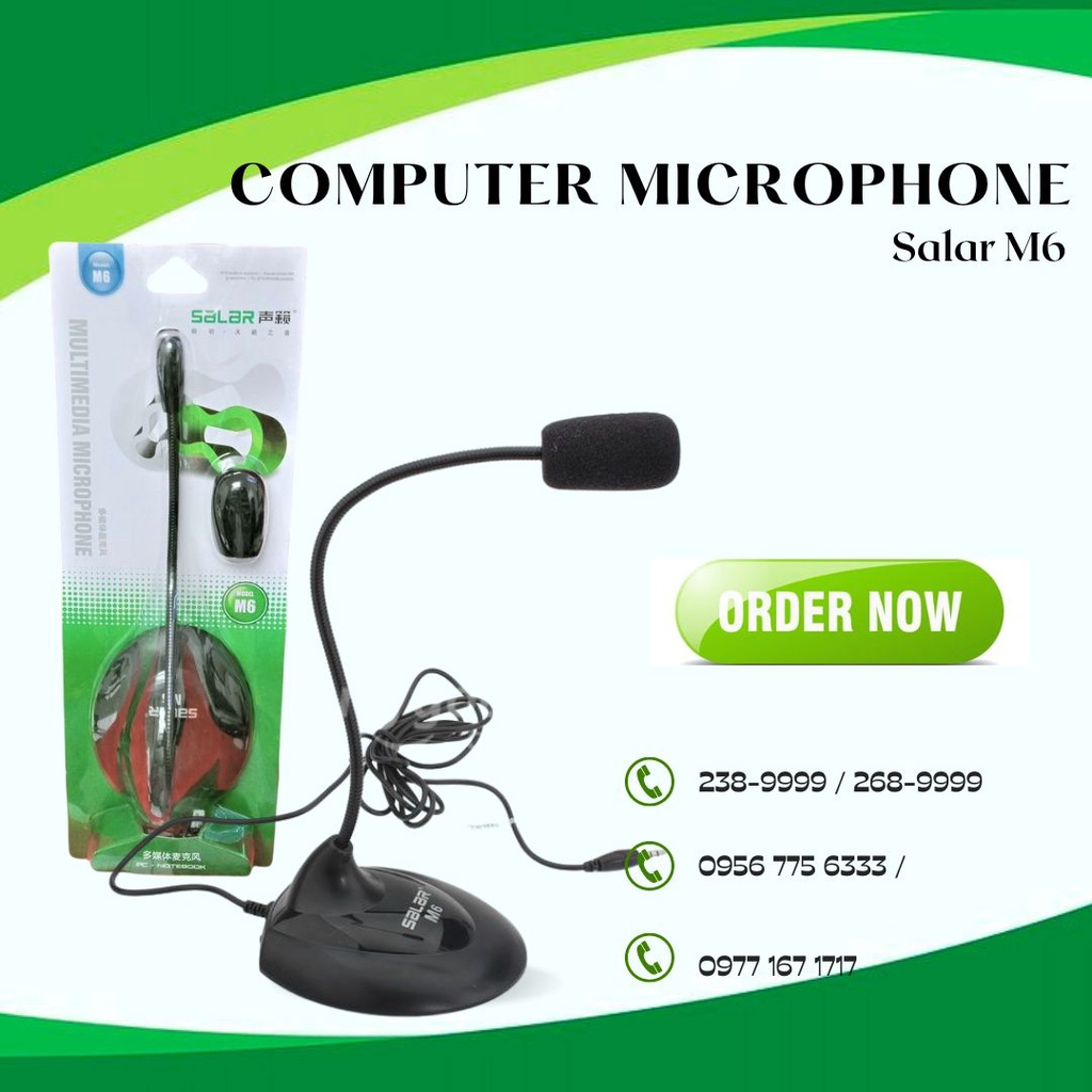 Salar M6 Computer Microphone Desktop Gooseneck Condenser Microphone ...