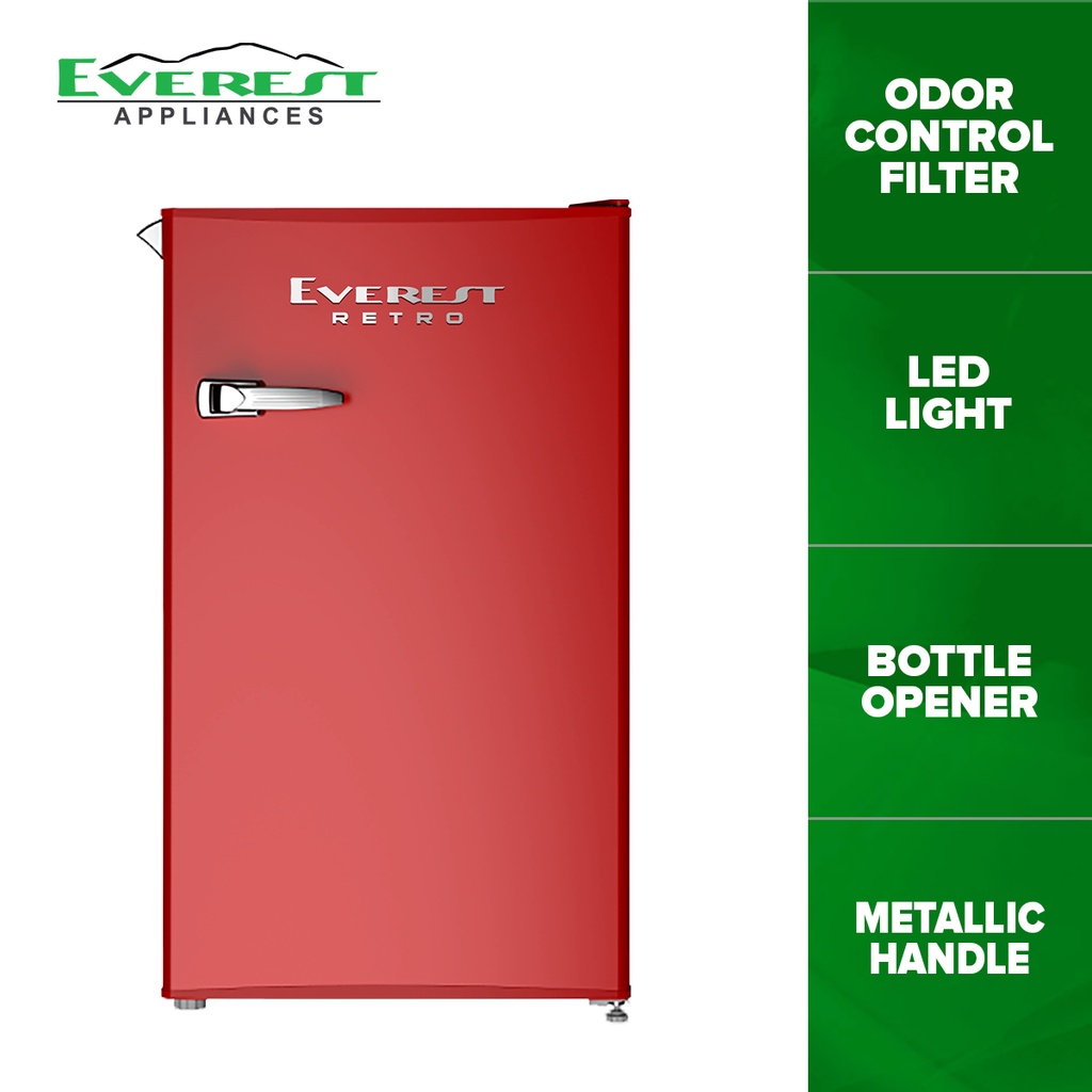 EVEREST Etpr125re Retro Refrigerator with Bottle Opener 3.6 cu. ft