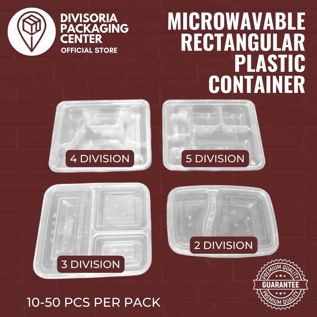 Microwavable Bento Box Plastic Food Container 2D 3D 4D ( 10-50pcs ...