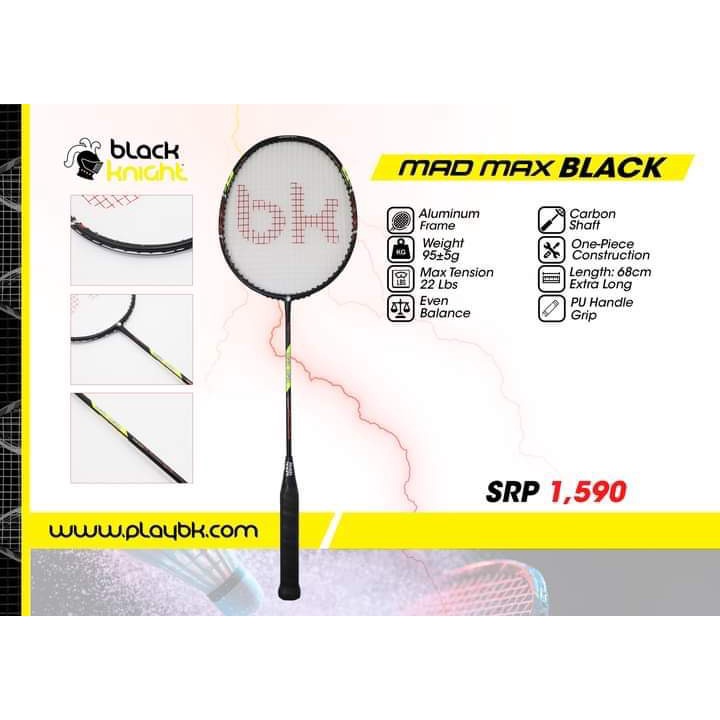 BLACK KNIGHT MAD MAX RACKET Shopee Philippines