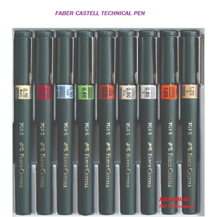 FABER CASTELL TECHNICAL PEN (AVAILABLE IN VARIOUS POINT) Shopee