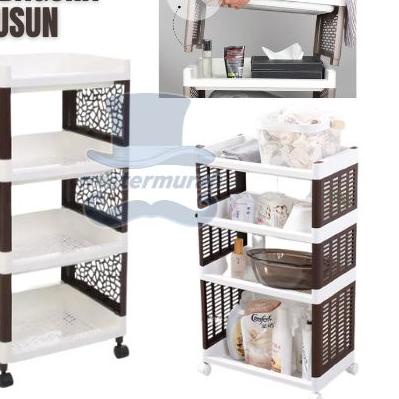 Yoyo Rack 4 Tiers Multi-Purpose Kitchen Shelf 4 Tiers Apartment Plastic ...